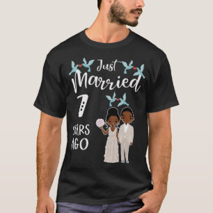 7. Hochzeitsjubiläum Gerade vor 7 Jahren geheirate T-Shirt
