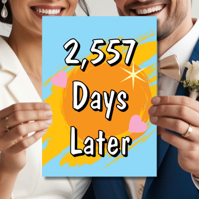 7. Hochzeitstag in Tagen Sieben Jahre später Karte (Von Creator hochgeladen)