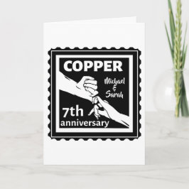 7. Hochzeitstag traditionelles Geschenk Eisen Karte