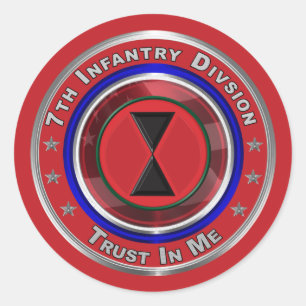 7. Infanterieabteilung "Bayonet Division" Runder Aufkleber