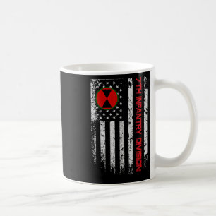 7. Infanterieabteilung Vintage US-Flagge Militär V Kaffeetasse