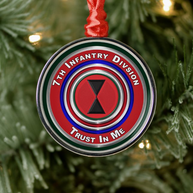 7. Infanterieabteilung Weihnachten halten Ornament Aus Metall (Baum)