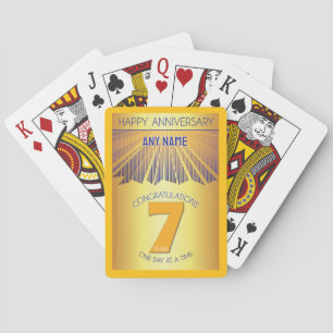 7 Jahr   Golden Ray 12 Schritt INDIVIDUELLER NAME Spielkarten