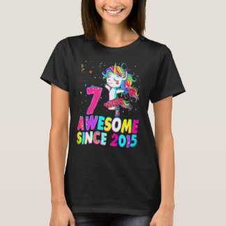7 Jahre alt 7. Geburtstag Ballet Einhorn Girl T-Shirt