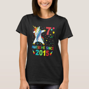 7 Jahre alt 7. Geburtstag Einhorn Dabbing Phantast T-Shirt