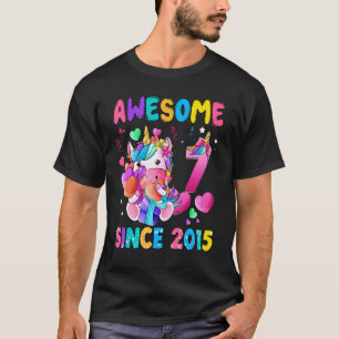 7 Jahre alt 7. Geburtstag Einhorn Girl Phantastisc T-Shirt