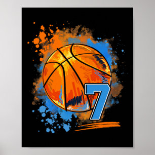 7 Jahre alt 7. Geburtstag Sketll Poster