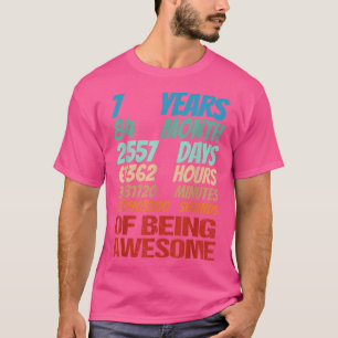 7 Jahre alt 7. Geburtstagsjunge Mädchen 7 Geburtst T-Shirt