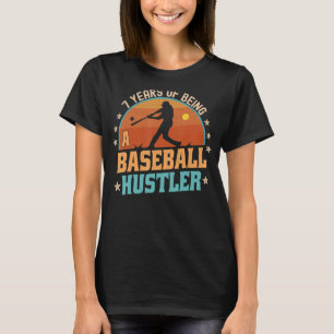 7 Jahre alt Baseball Rookie Player 7. Geburtstag J T-Shirt