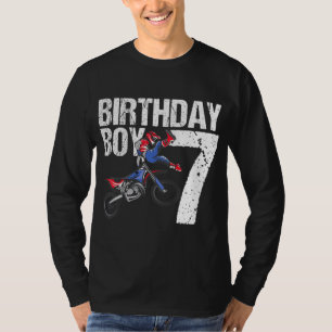 7 Jahre alt Dirt Bike Geburtstagsparty Motocross M T-Shirt