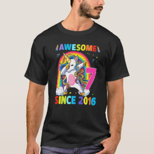 7 Jahre alt Einhorn Dabbing 7. Geburtstag Girl T-S T-Shirt