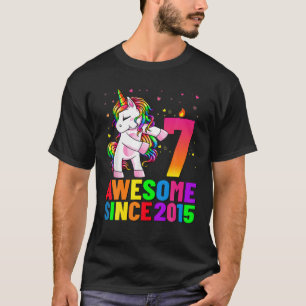 7 Jahre alt Geburtstag Einhorn am 7. Geburtstag T-Shirt