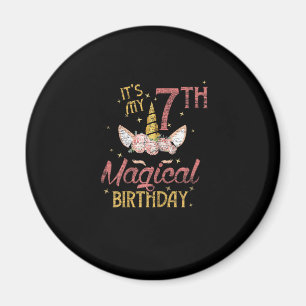 7 Jahre alt Geburtstag Girl Geschenk Unicorn 7. Ge Magnet