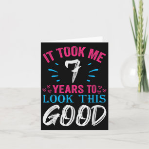 7 Jahre alt Geburtstag Zitat Grafik Funny 7th B-da Karte
