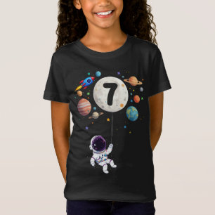 7 Jahre alt Geburtstagsplaneten Astronaut 7. Gebur T-Shirt