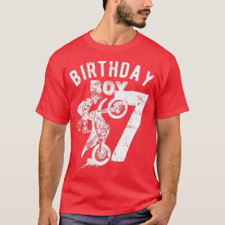 7 Jahre alt Kind Geburtstagskind Dirt bike Motorra T-Shirt
