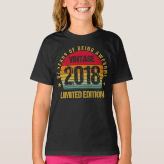 7 Jahre alt Siebter 2018 Vintag 7. Geburtstag Kind T-Shirt