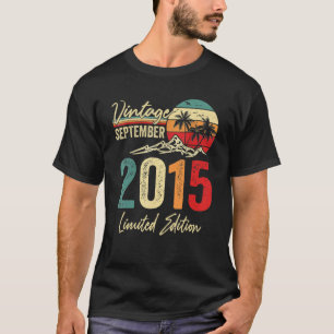7 Jahre Alt Vintag im September 2015 7. Geburtstag T-Shirt