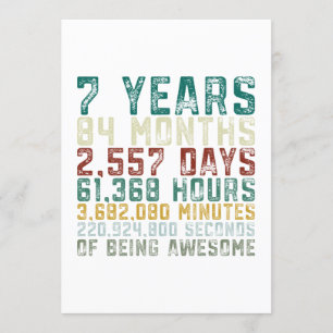 7 Jahre alte 7. Einladung