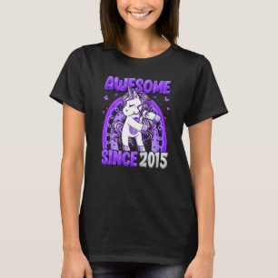 7 Jahre alte Einhorn Flossing 7. Geburtstag Mädche T-Shirt