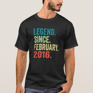 7 Jahre alte Jungen Legend seit Februar 2016 7th B T-Shirt