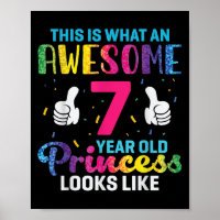 7 Jahre alte Prinzessin Geburtstagskorrektur 7. Ge
