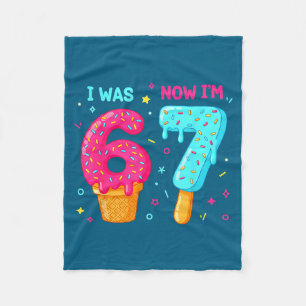 7 Jahre alter 7. Geburtstag 6 jetzt bin ich 7 67 l Fleecedecke