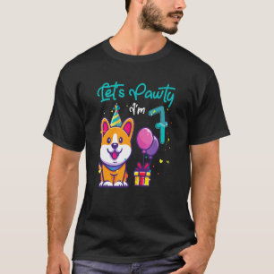 7 Jahre alter Corgi-Hund 7. Geburtstag Lass uns f T-Shirt