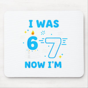 7 Jahre alter Geburtstag ich bin jetzt 7 6 7 Gebur Mousepad