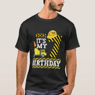 7 Jahre alter Junge Es ist mein 7. Geburtstagsbau T-Shirt
