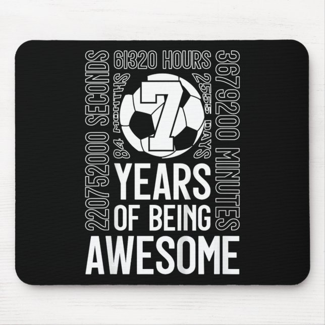 7 Jahre Awesome Fußball 7. Geburtstag _2  Mousepad (Vorne)
