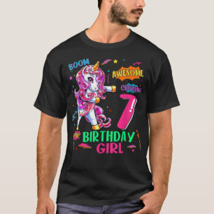 7 Jahre Comicen zum Geburtstag Einhorn Flossen 7.  T-Shirt