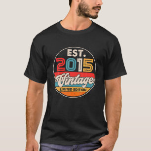 7 Jahre Geboren im Jahr 2015 Vintag 7. Geburtstag T-Shirt