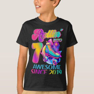 7 Jahre großartig seit 2019 Hockey-Themen-Geburtst T-Shirt
