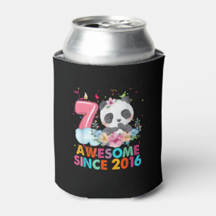 7 Jahre Phantastisch seit 2016 Panda 7. Geburtstag Dosenkühler