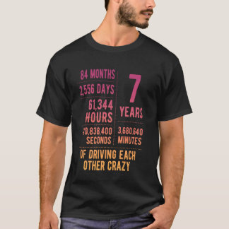 7 Jahre verheiratet Lustiger 7. Hochzeitstag T-Shirt