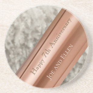 7. Jahrestag, Wolle und Kupfer Getränkeuntersetzer