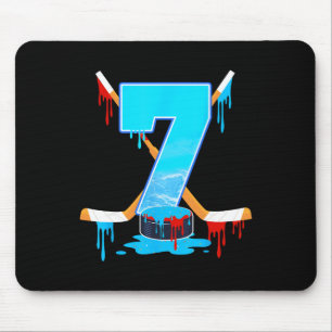7-jährige Jungen 7. Geburtstag Eishockey Eiscreme Mousepad