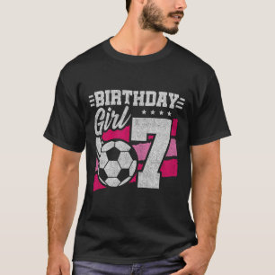 7-jähriger Fußball-Geburtstag - Mädchen 7. Geburts T-Shirt