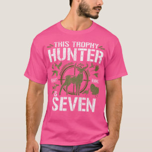 7-jähriger Jagdgeburtstag Party Entenhirsch Jäger T-Shirt