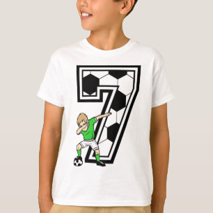 7-jähriger Junge Fußballspieler 7. Geburtstag Kind T-Shirt