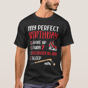 7-jähriges Eishockey Geburtstagsparty 7. Boy Bday T-Shirt