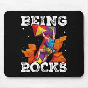 7-jähriges Kletterabenteuer zum 7. Geburtstag C Mousepad