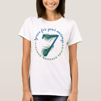 7. Jubiläum Elegante Pfauenfeder T-Shirt