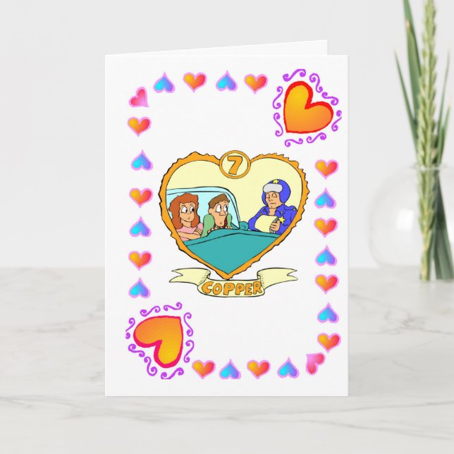 7. Jubiläum - Kupfer Karte (Vorderseite)