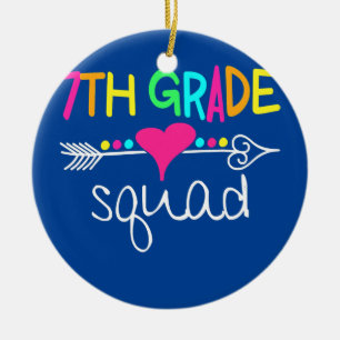7. Klasse Squad Siebte Lehrer Schüler Team Zurück Keramik Ornament
