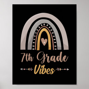 7. Klasse Vibes Siebte Klasse Zurück zur Schule Poster