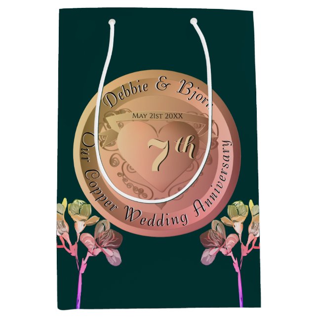 7. Kupfer Fresia Geschenktasche Mittlere Geschenktüte (Vorderseite)