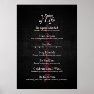 7 Lebensregeln Poster