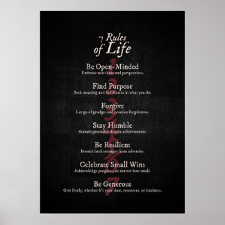 7 Lebensregeln Poster